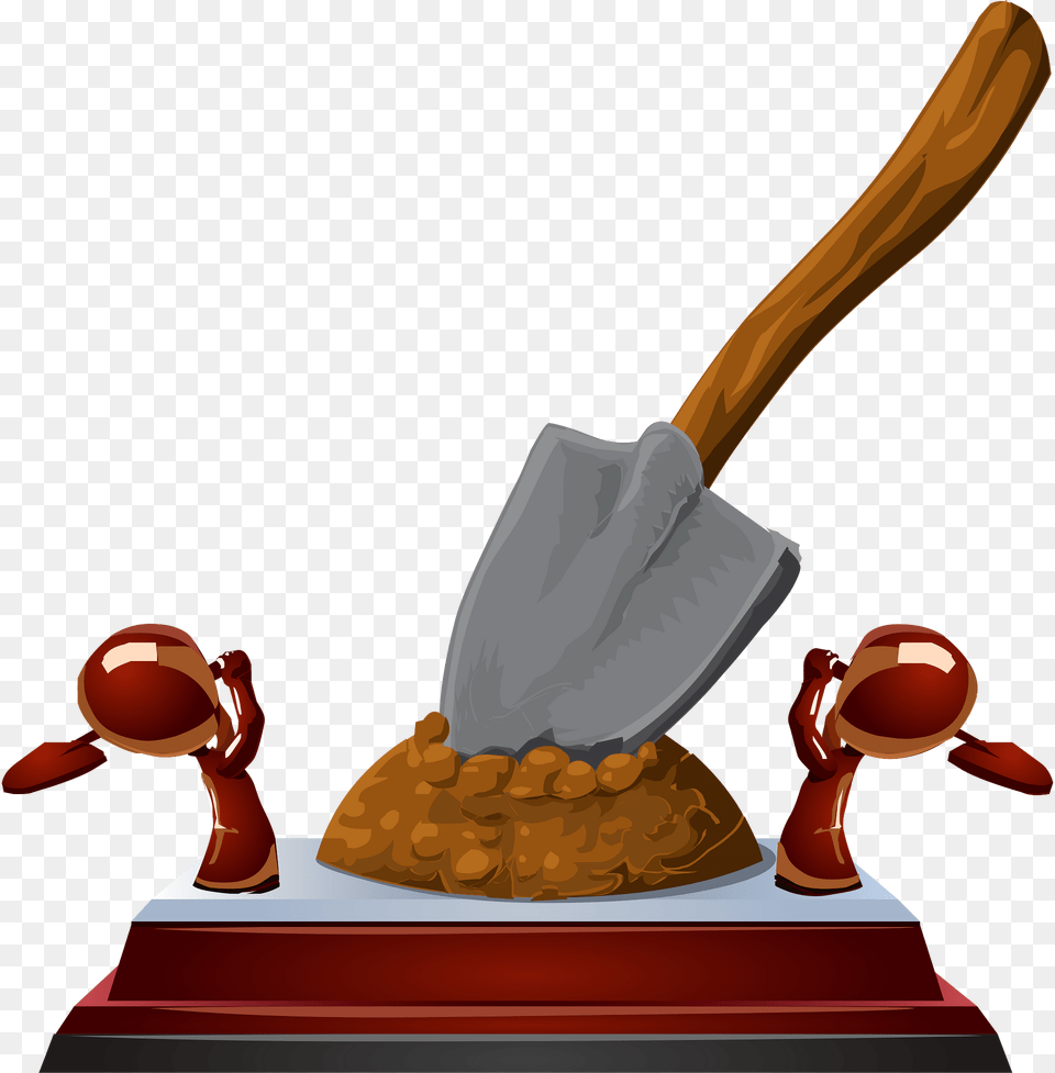 Digging Spade Trophy Clipart, Device Free Png