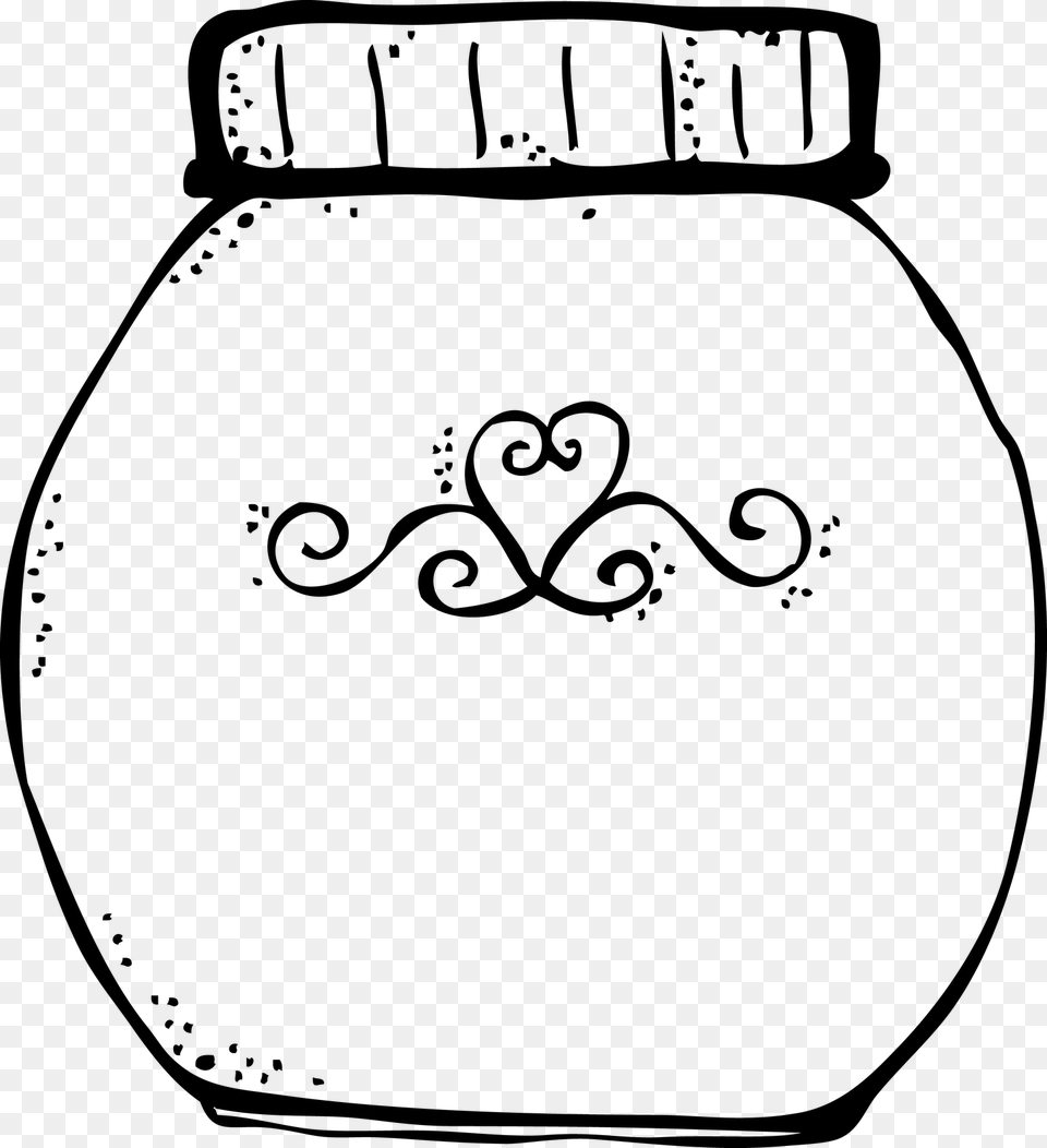 Digi Stamp Melonheadz Jam Jars Rock N Em Jar, Gray Png Image