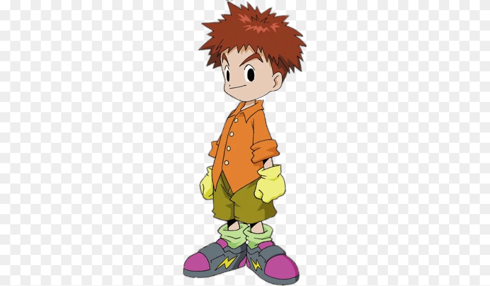 Digimon Character Young Izzy Izumi, Book, Comics, Publication, Baby Png Image