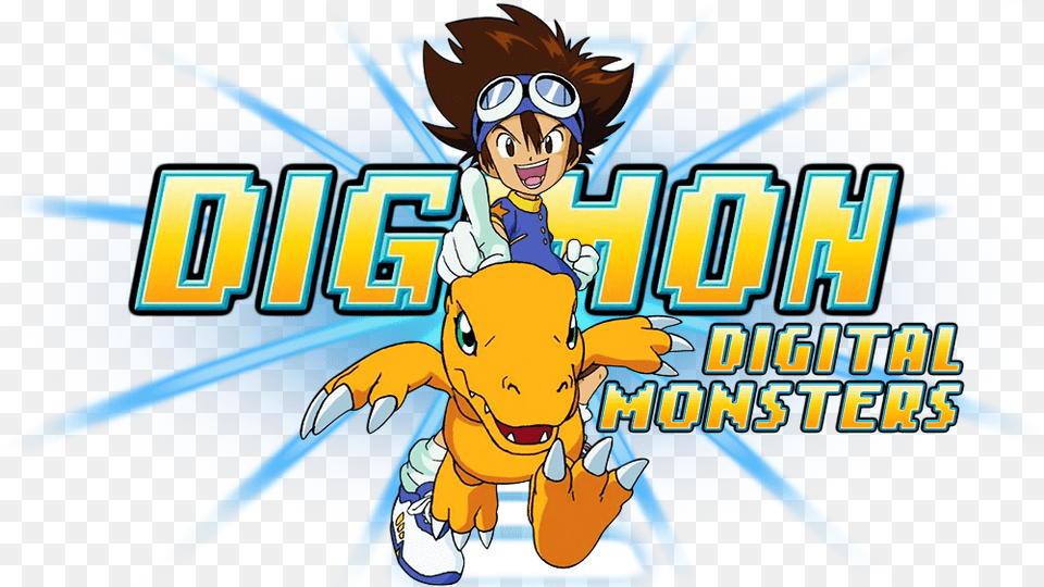 Digimon Digital Monsters Logo, Book, Comics, Publication, Face Free Png