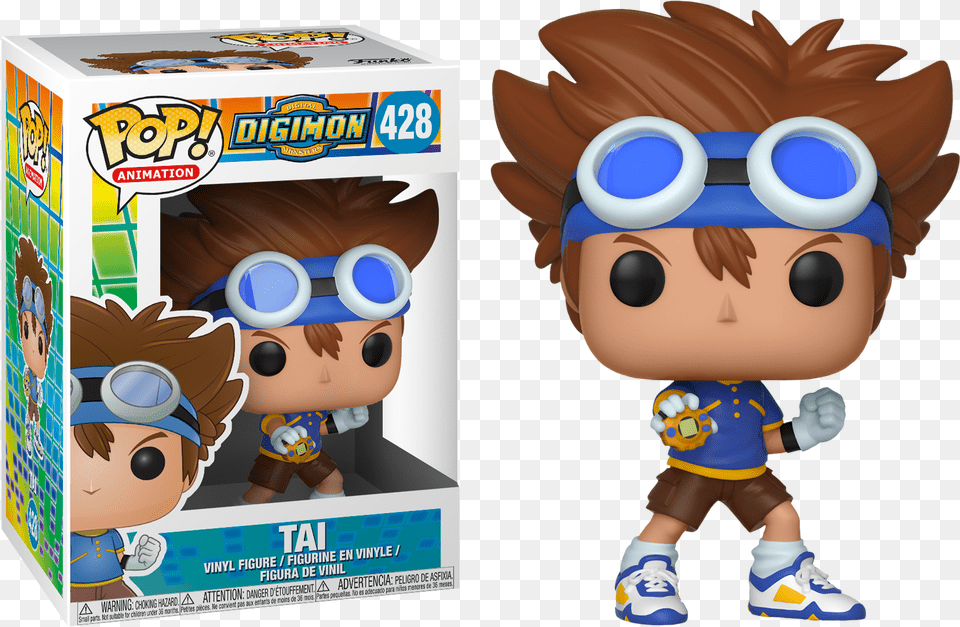 Digimon Tai Kamiya Funko Pop Vinyl Figure Popcultcha Digimon Pop Vinyl, Accessories, Goggles, Baby, Person Free Png Download