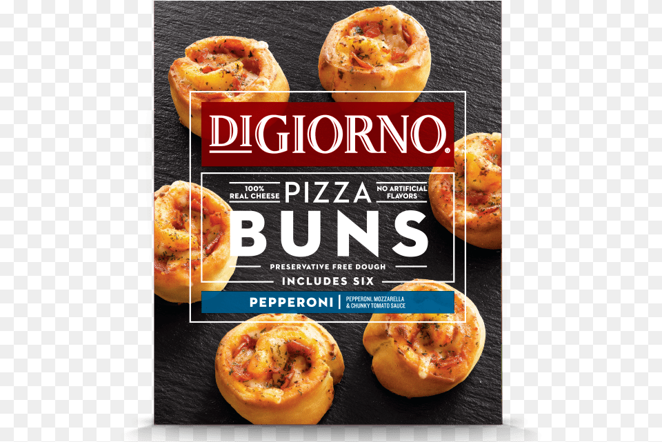 Digiorno Pepperoni Pizza Buns, Advertisement, Dessert, Food, Pastry Png Image