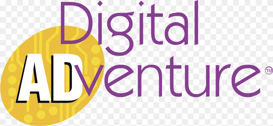 Digital Adventure Logo Graphic Design, Purple, Text, Dynamite, Weapon Free Transparent Png