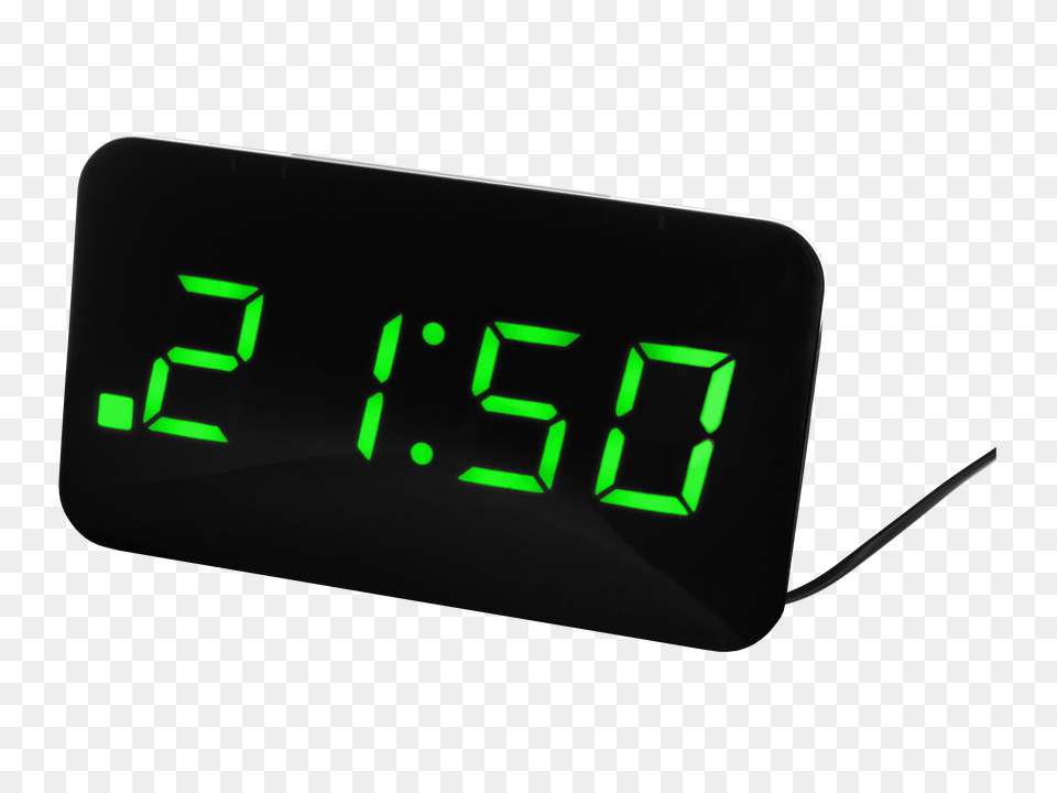 Digital Alarm Clock Jvd Green Numbers, Monitor, Screen, Hardware, Electronics Png Image