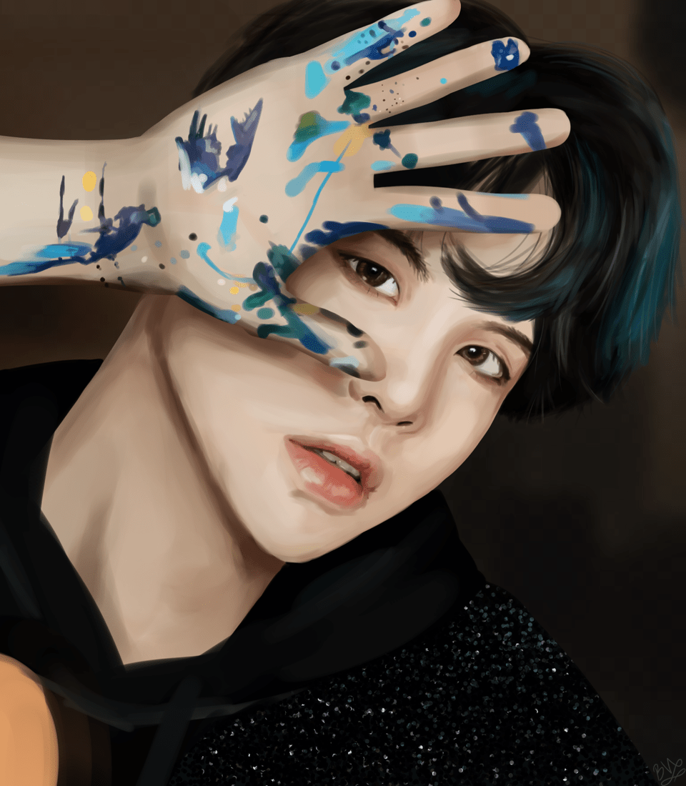 Digital Art Art Drawing Bts Bangtan Min Yoongi Bts Art, Adult, Portrait, Photography, Person Free Png