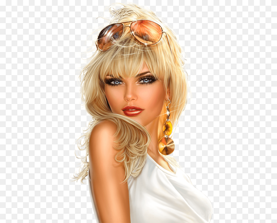 Digital Art Blond, Person, Blonde, Hair, Accessories Free Png Download