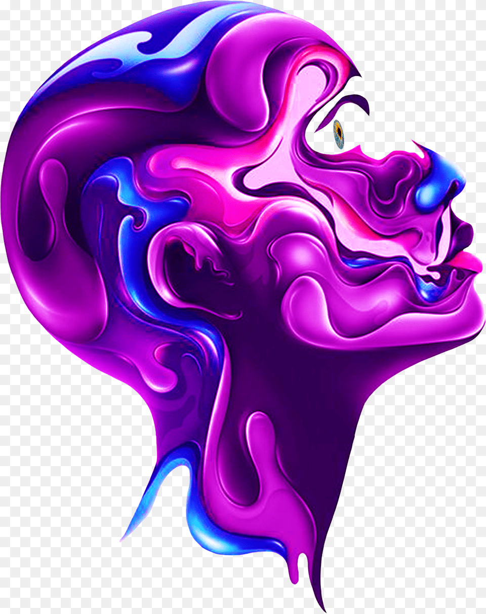 Digital Art In The Hands Of Everyone, Graphics, Purple, Modern Art, Person Png Image