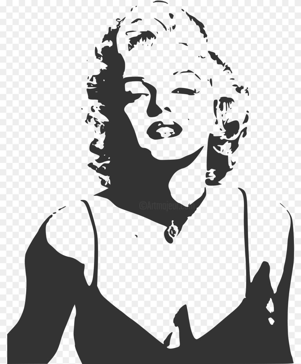 Digital Arts Marilyn Monroe Stencil, Woman, Adult, Bride, Wedding Free Png Download