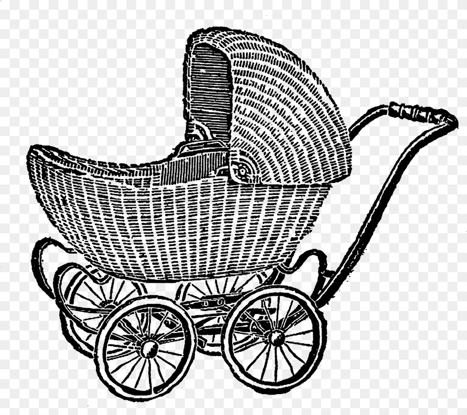 Digital Baby Carriage Digital Stamp, Clothing, Hat, Silhouette Png Image