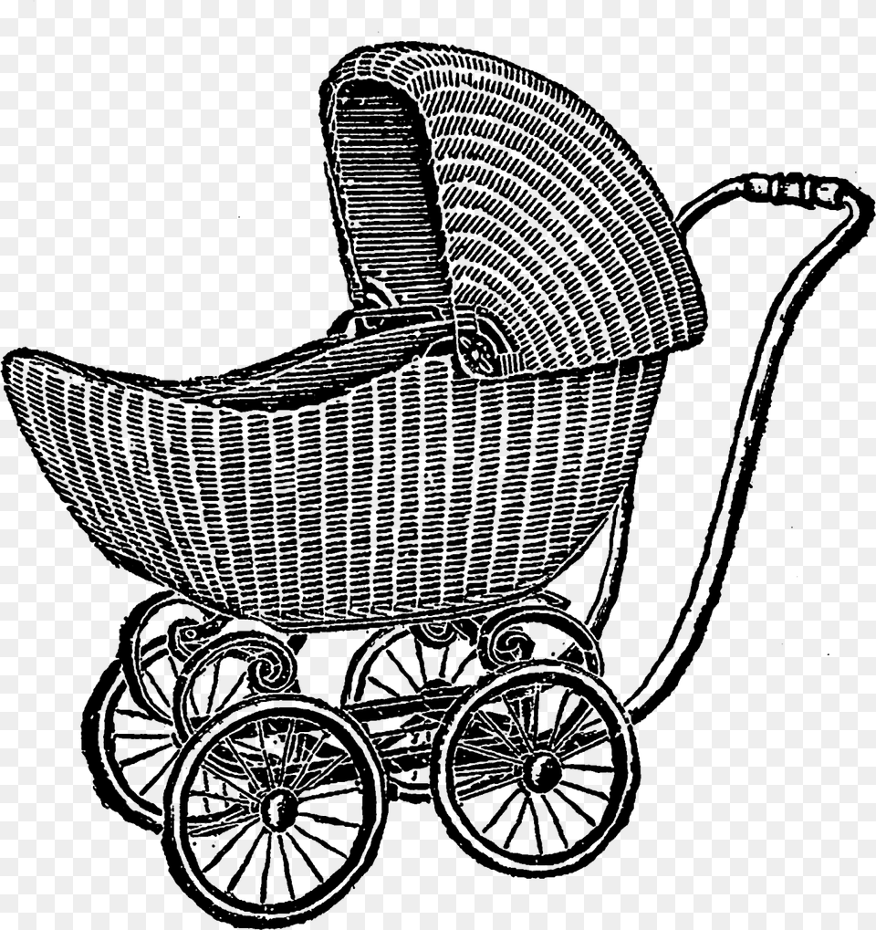 Digital Baby Carriage Downloads Baby Carriage Stamp Clipart, Person, Stroller, Bed, Furniture Png Image