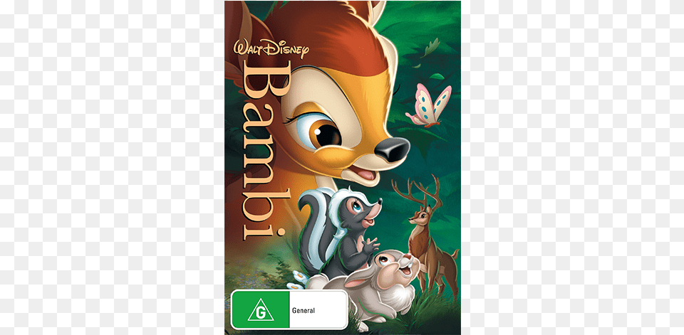 Digital Bambi Blu Ray Cover, Book, Comics, Publication, Animal Free Png