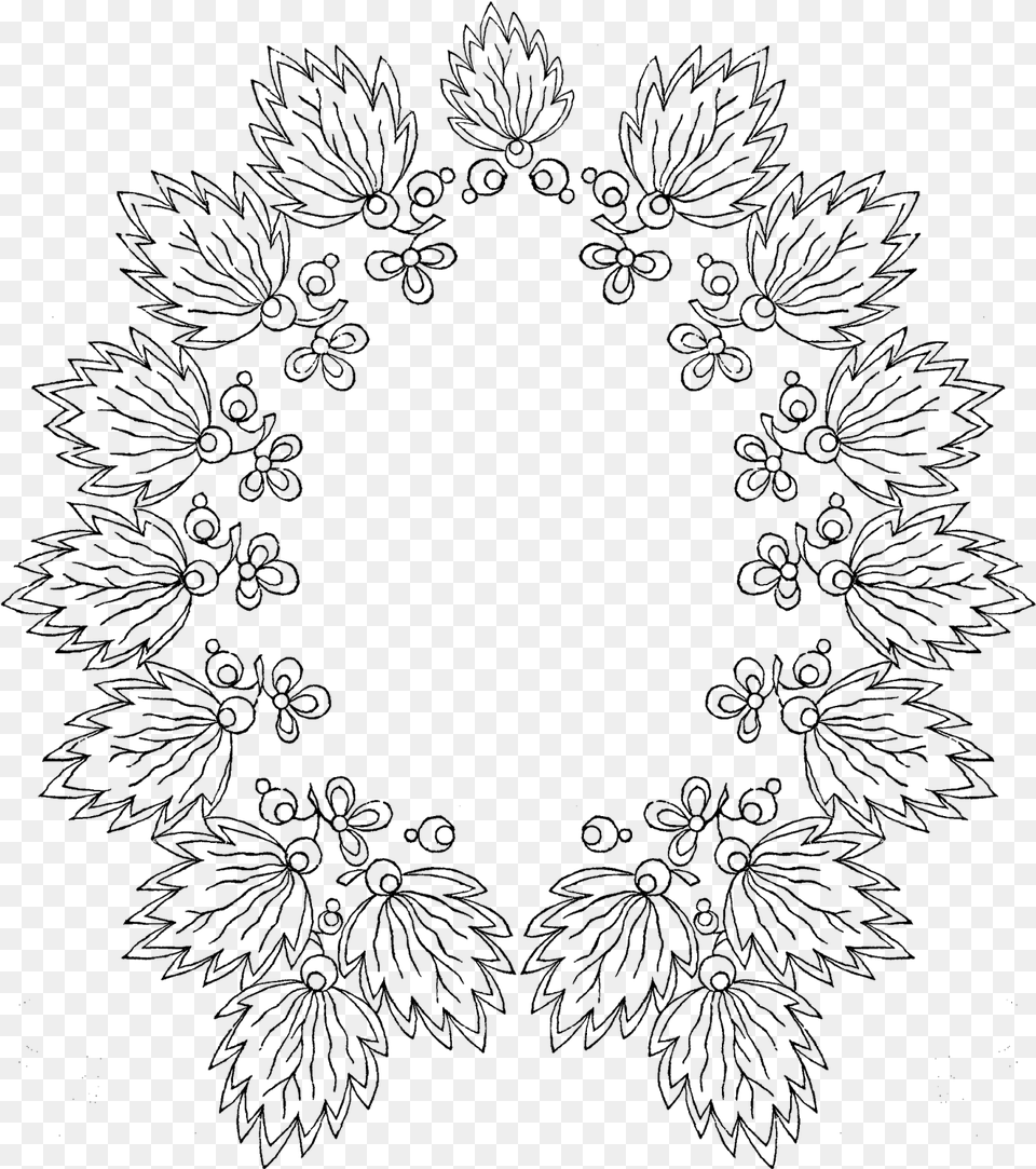 Digital Border Downloads Floral Design, Nature, Night, Outdoors, Silhouette Free Png Download