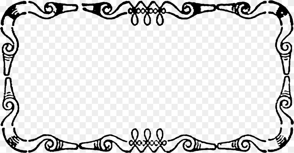 Digital Decorative Frame Border Downloads Line Art, Silhouette Free Png Download