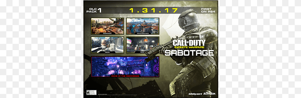 Digital Deluxe Edition Call Of Duty Infinite Warfare Sabotage, Adult, Helmet, Male, Man Png Image