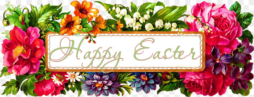 Digital Easter Greeting Rectangle Flower Frame, Plant, Art, Dahlia, Floral Design Png