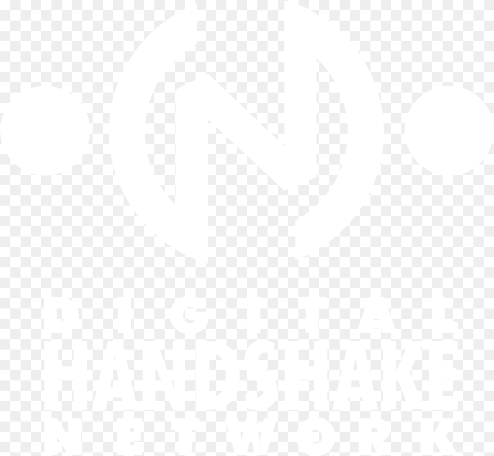 Digital Handshake Network Logo Black And White Png