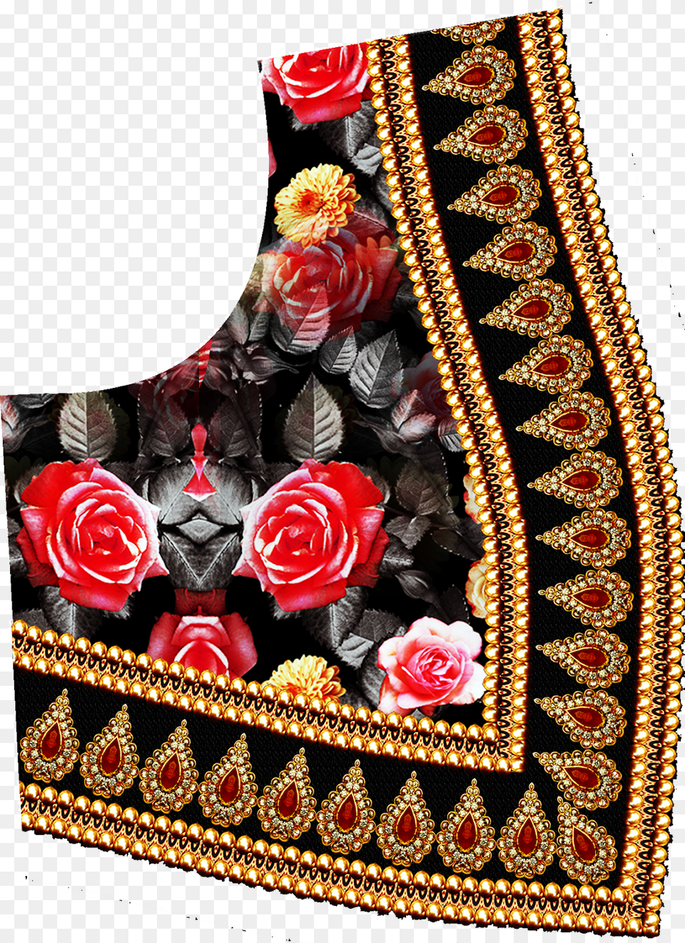 Digital Ladies Dress Pattern Textile Design Print Embroidery, Accessories, Plant, Handbag, Rose Free Png Download