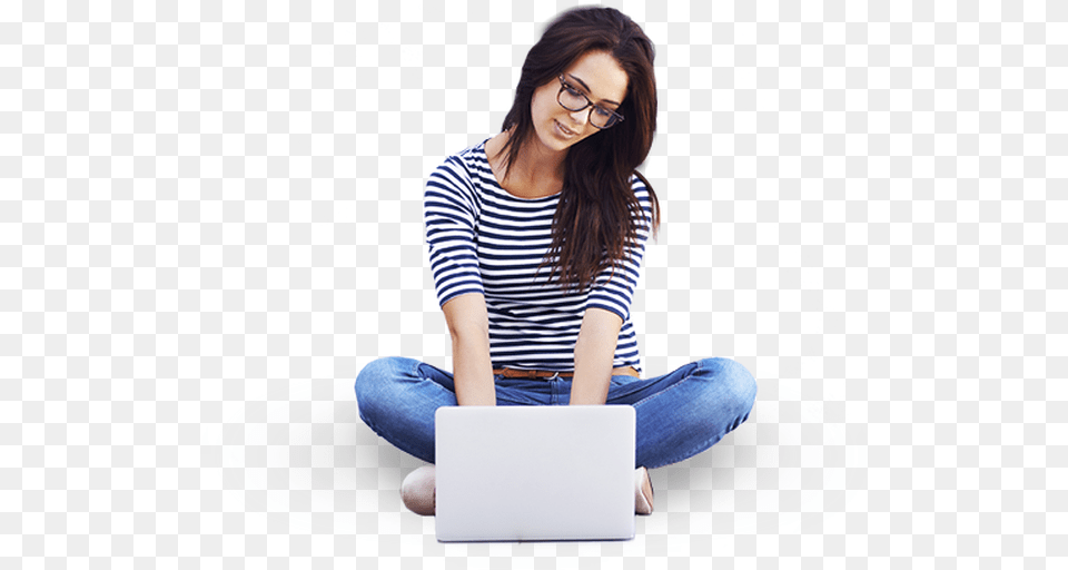Digital Marketing Agency Girl With Laptop, Sitting, Computer, Electronics, Photography Free Transparent Png