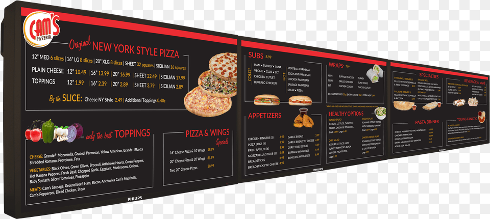 Digital Menu Board Mockup, Burger, Food, Text, Pizza Png Image