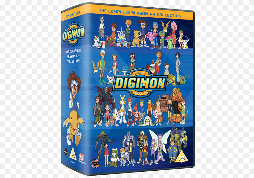 Digital Monsters Season 1 4 Boxset Digimon Collection Seasons 1 4 Dvd, Book, Comics, Publication, Person Png Image