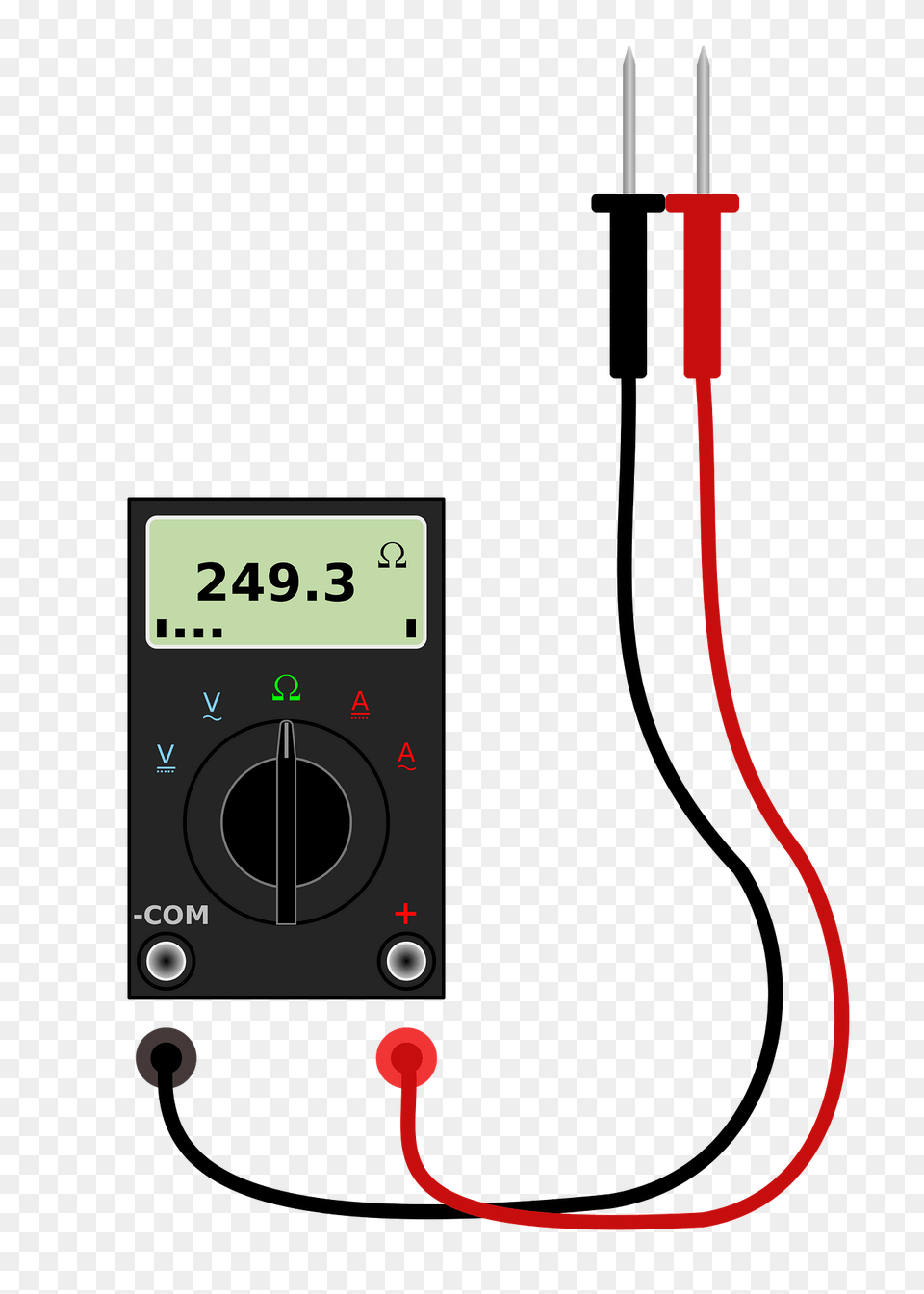 Digital Multimeter With Leads Clipart, Computer Hardware, Electronics, Hardware, Monitor Png Image