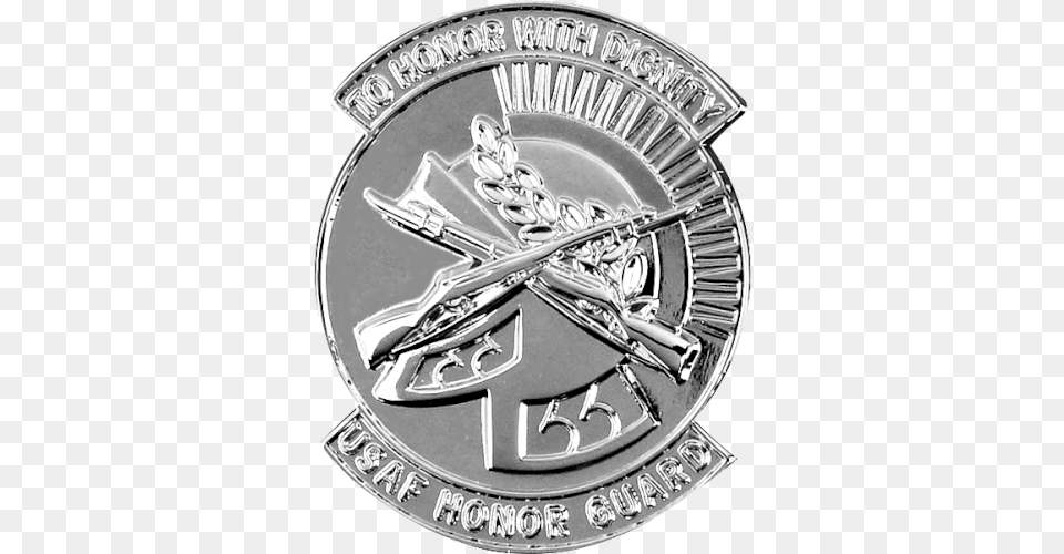 Digital Painting Of The U Usaf Honor Guard Badge, Silver, Coin, Money, Disk Free Png Download