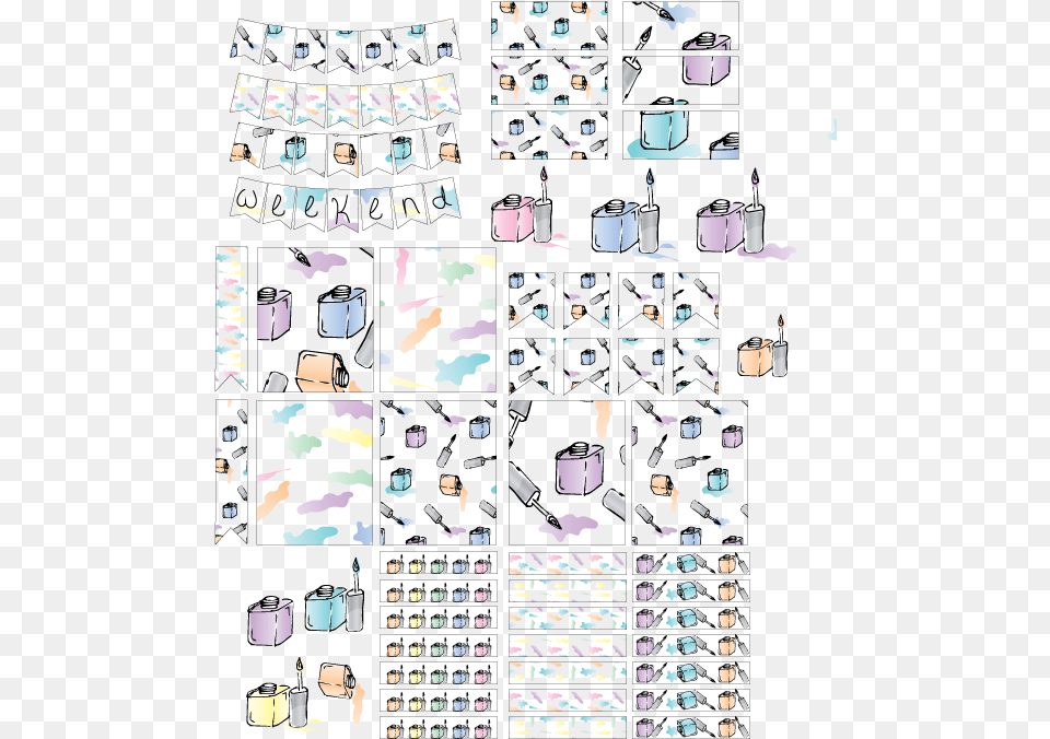 Digital Planner Stickers Free Download, Art, Collage, Paper, Head Png Image