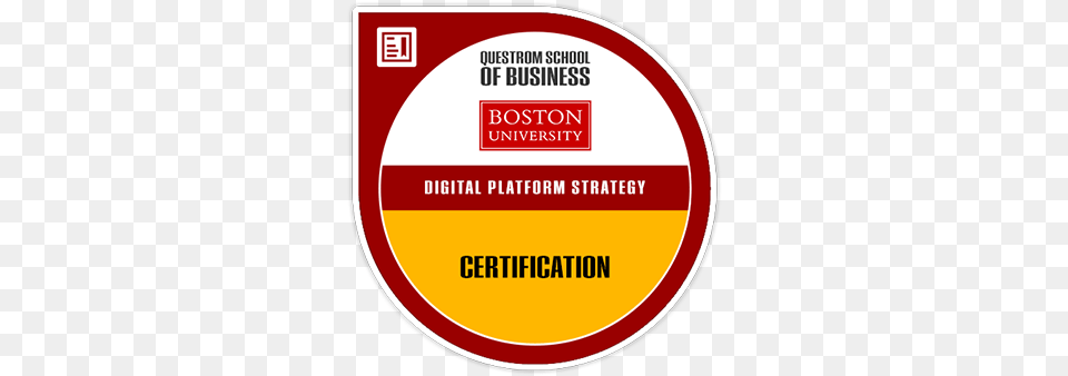 Digital Platform Strategy Certification Boston University, Sign, Symbol, Advertisement, Disk Png Image