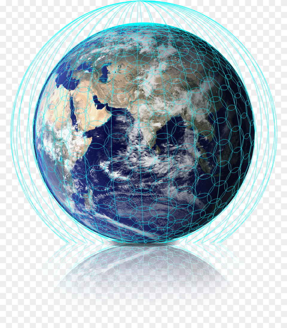 Digital Rendering Of Coverage From Onewebs Future, Astronomy, Globe, Outer Space, Planet Free Png
