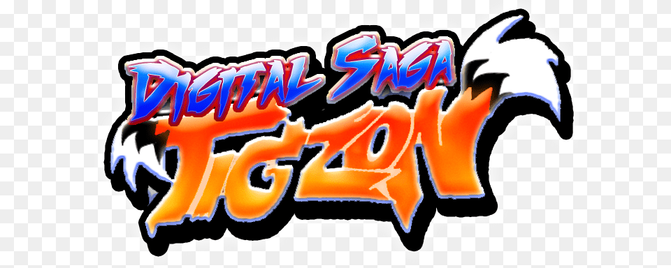 Digital Saga Tigzon 90s Style Logo Illustration, Art, Graffiti, Text Free Transparent Png