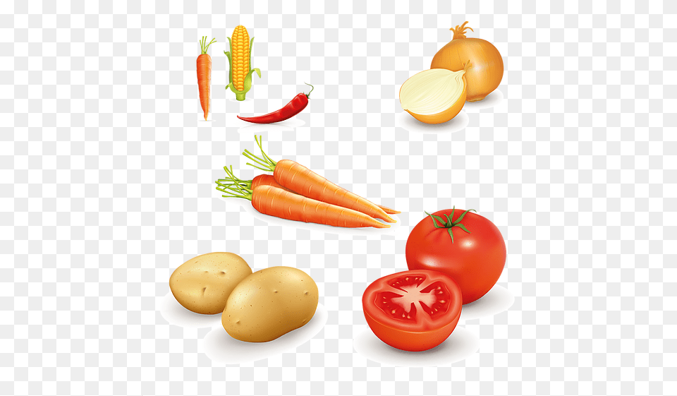 Digital Set Transparent Background Vegetables, Food, Produce, Egg, Carrot Free Png Download