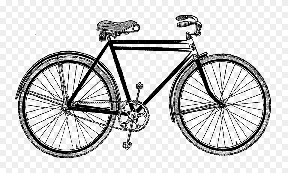 Digital Stamp Design Vintage Bicycle Artwork Illustrations, Machine, Spoke, Transportation, Vehicle Free Png Download