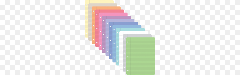 Digital Three Hole Lined Paper Pack In Assorted Colors To Be Used, File Png Image