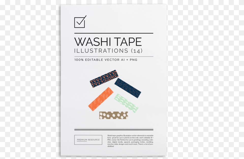 Digital Washi Tape Brochure, Advertisement, Poster, Accessories, Formal Wear Png Image