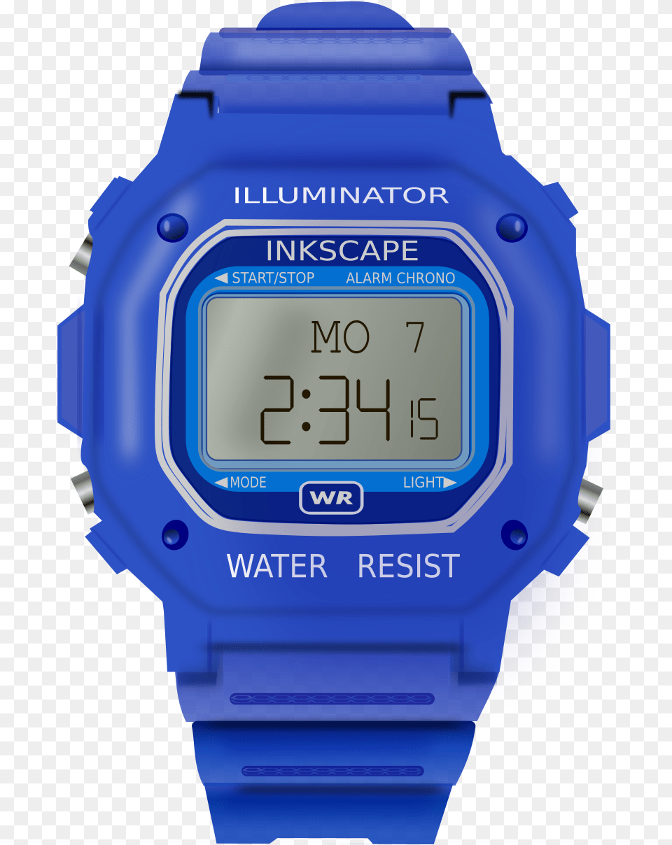 Digital Watch Clip Arts Blue Watch Clipart, Digital Watch, Electronics, Wristwatch, Person Free Png
