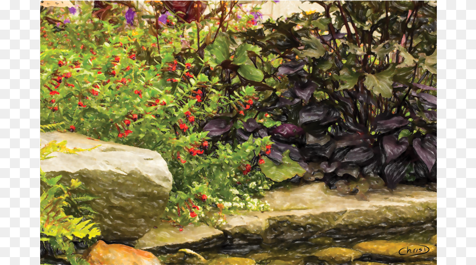 Digital Watercolour And Airbrush Printed On Canvas Qantu, Outdoors, Garden, Vegetation, Leaf Free Transparent Png