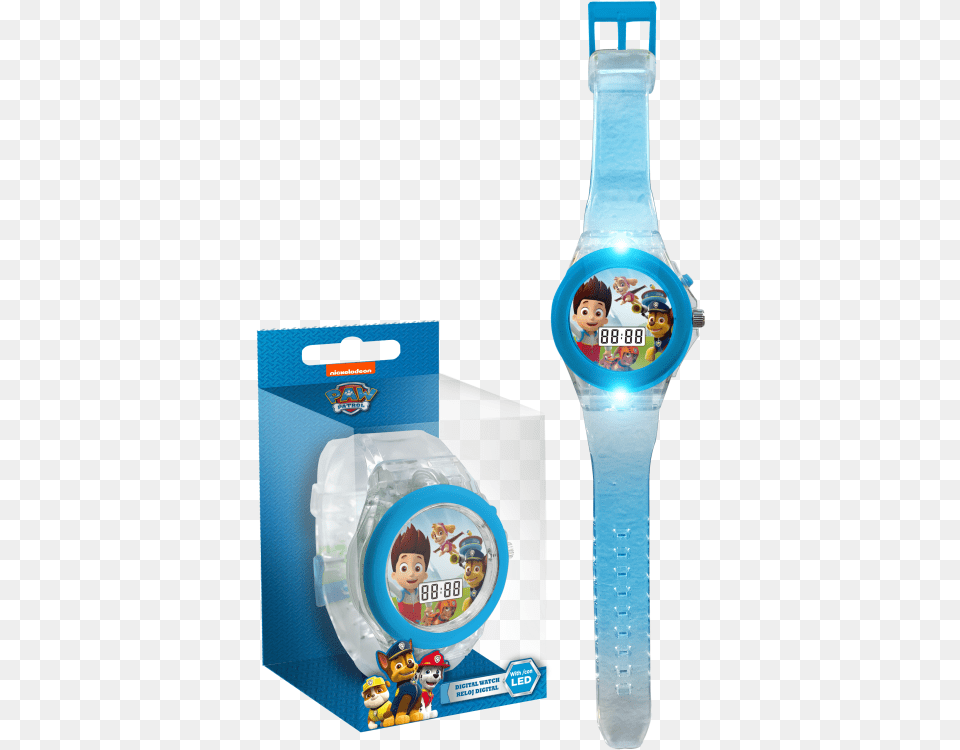 Digitln Hodinky S Led Svtlem Paw Patrol Paw Patrol Skye Horloge, Wristwatch, Person, Arm, Body Part Png Image