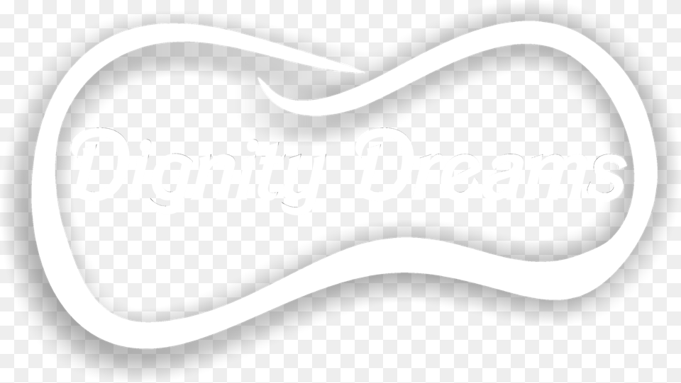 Dignity Dream Logo White Calligraphy, Text Free Transparent Png
