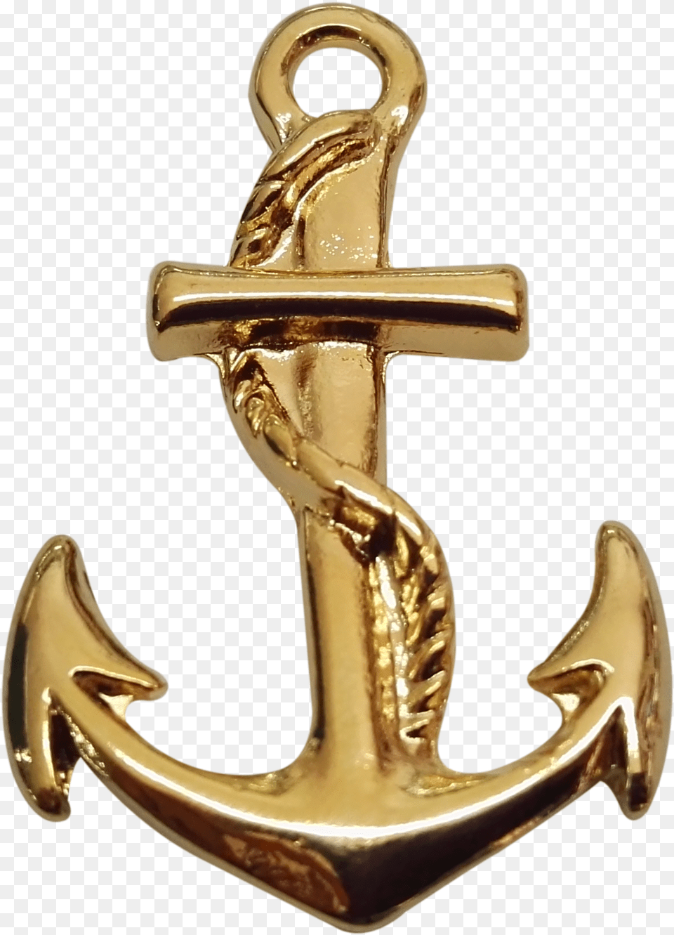 Dije De Metal Ancla Laso Dorado Ancla En Dorado, Electronics, Hardware, Hook, Anchor Free Png