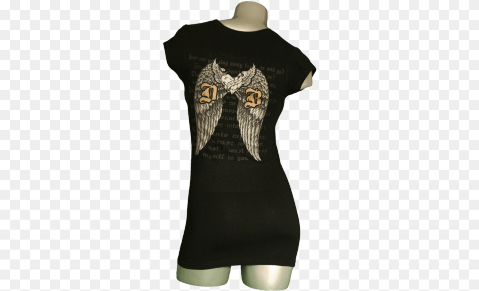 Dilligaf Gold Dust Angel Little Black Dress, Clothing, T-shirt, Adult, Female Png