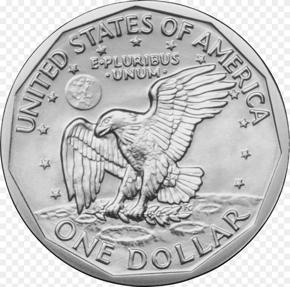Dime Clipart Silver Dollar Susan B Anthony Coin Back, Money, Animal, Bird Free Transparent Png