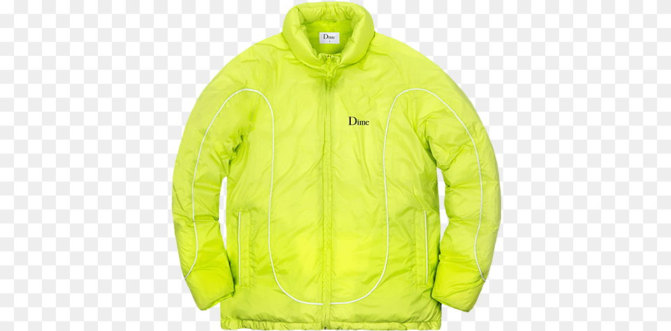 Dime Court Puffer Jacket Neon Arrow U0026 Beast Hoodie, Clothing, Coat, Knitwear, Sweater Free Png Download