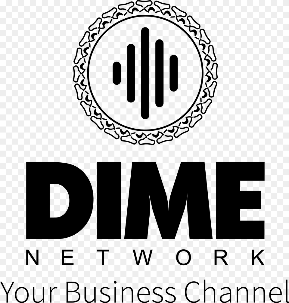 Dime Logo Black With Slogan, Gray Free Png