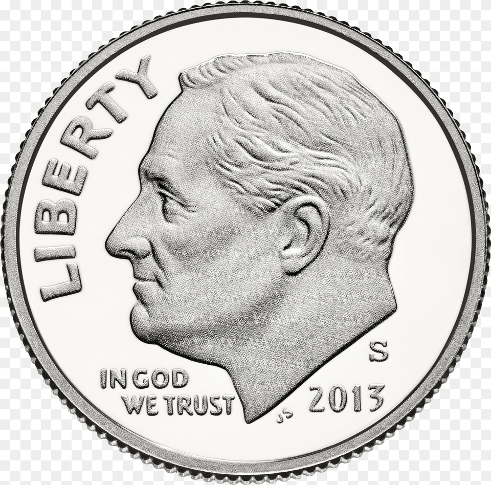 Dime Obverse 13 Dime Coin, Baby, Money, Person, Face Free Png Download