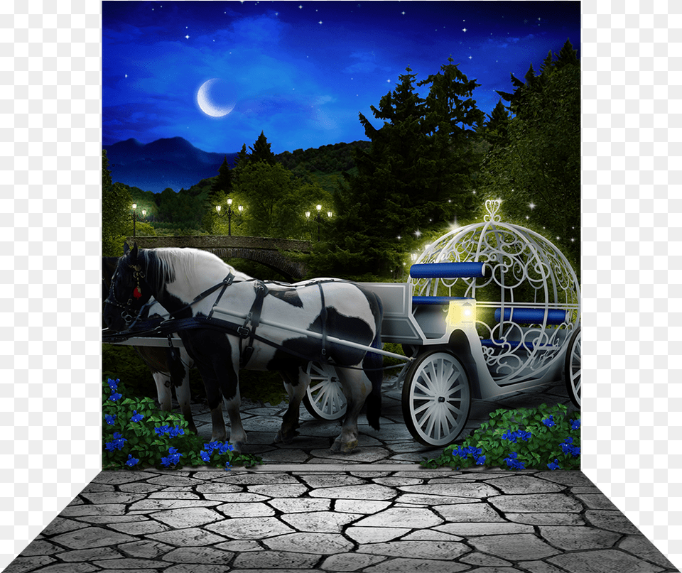 Dimensional View Of Horse And Buggy, Walkway, Spoke, Path, Machine Free Png