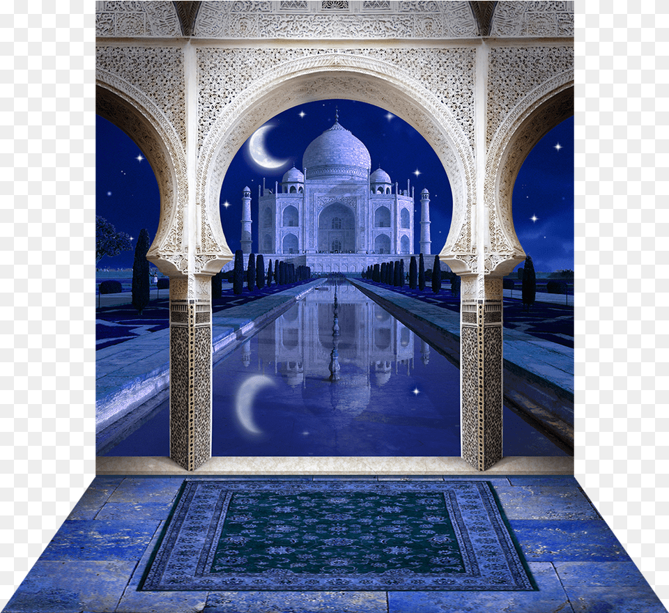 Dimensional View Of Taj Mahal, Arch, Architecture, Building, Dome Png