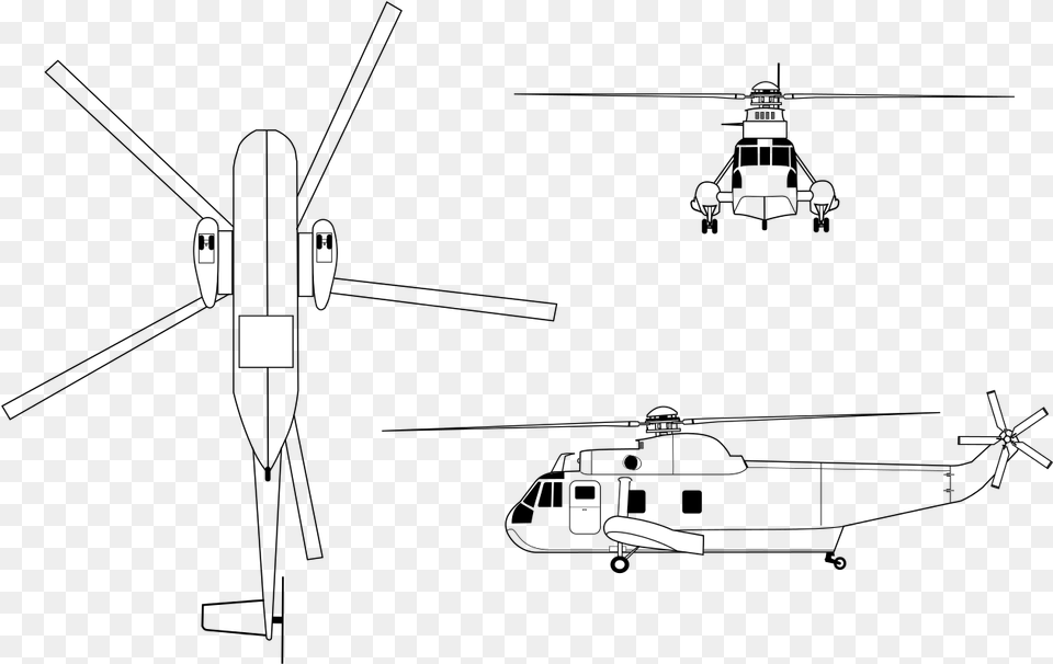 Dimensions Drawing Helicopter Huge Freebie Download Sea King Helicopter Drawing, Animal, Bird, Flying, Aircraft Png Image