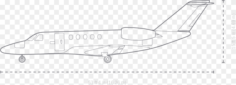 Dimensions Of A Private Jet Download Light Aircraft, Airliner, Airplane, Transportation, Vehicle Free Png