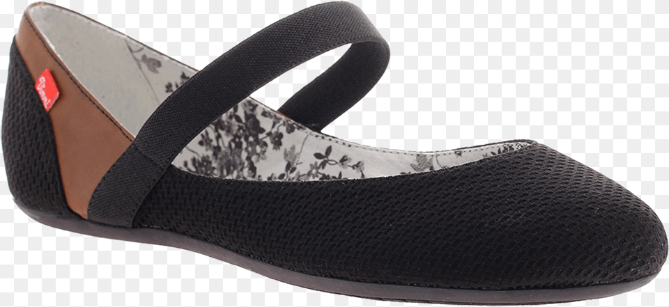 Dimmi Tend Black Fabric Ballet Flat With Top Strap Slip On Shoe, Clothing, Footwear, Sandal Free Png Download