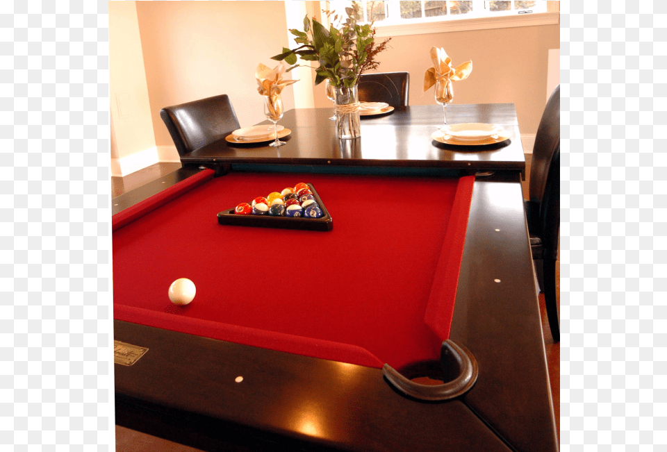 Diner In Black With Red Felt On Maple Billiard Table, Furniture, Indoors, Billiard Room, Pool Table Png Image